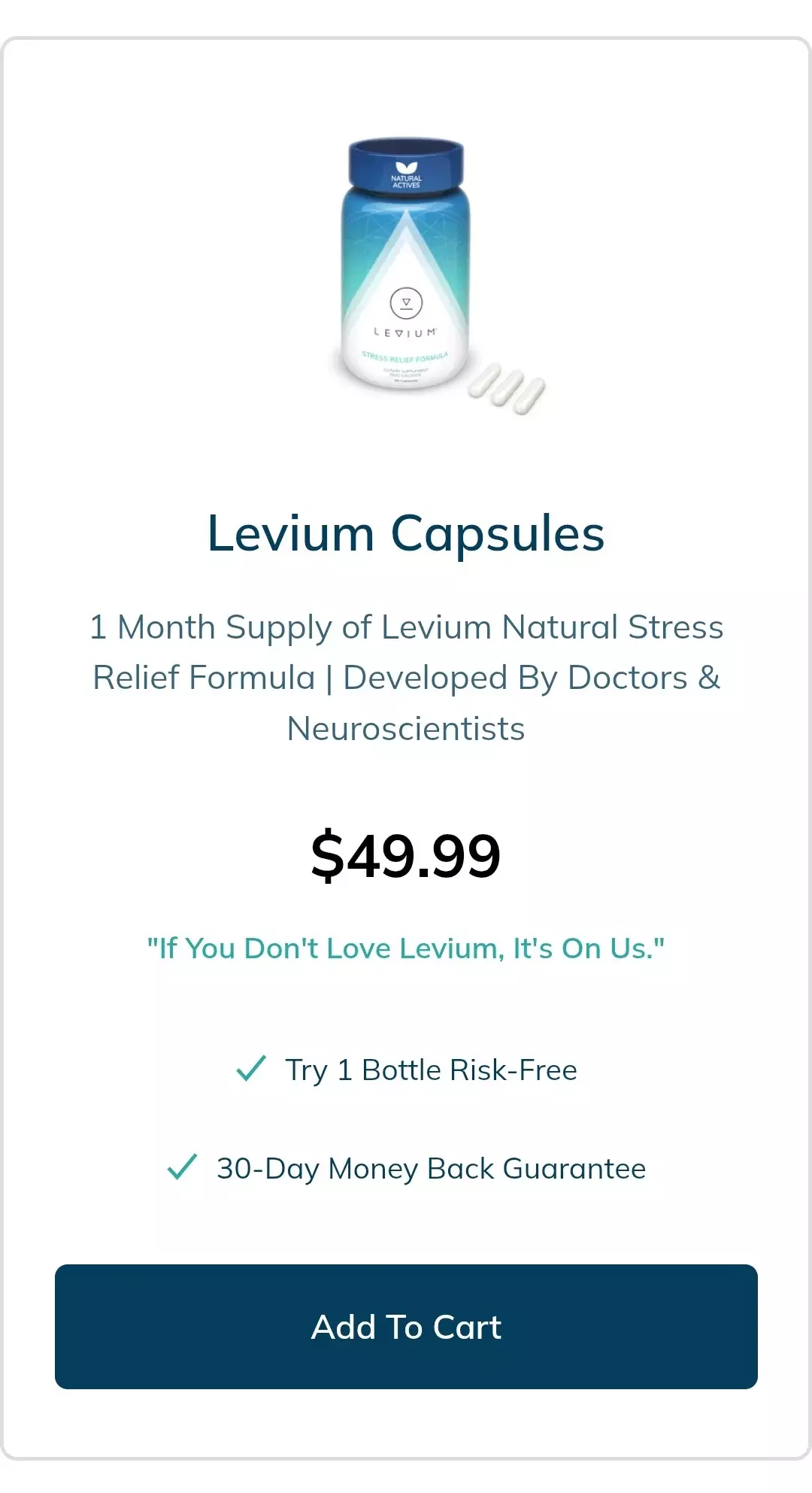 Levium® 1 bottle pricing